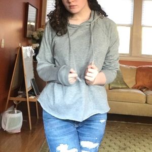 TOPSHOP Loose gray hoodie
